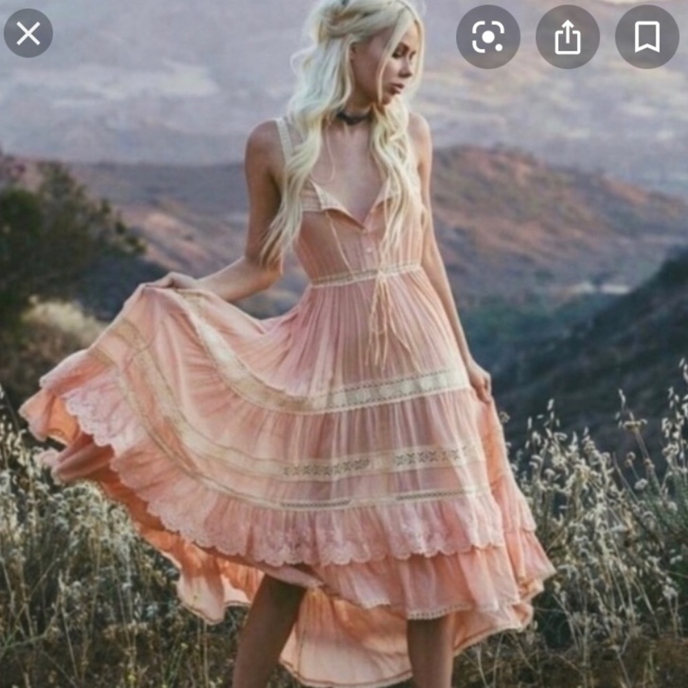 Spell Prairie Sundress in Peach